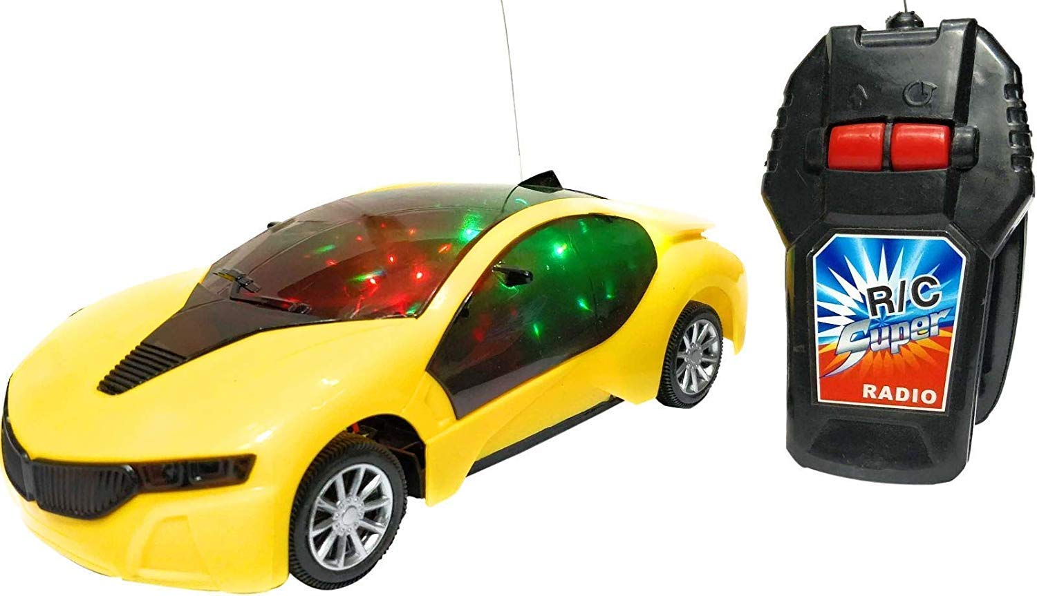 Modern Car With 3D Light